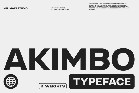 Akimbo Typeface: Bold, Modern, and Ready for Your Next Project