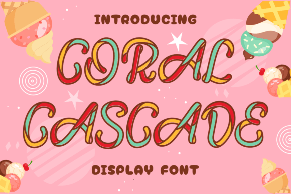 Coral Cascade: A Sweet Burst of Typographic Joy