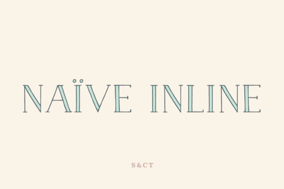 Naive Inline: A Layered Serif Font for Distinctive Branding