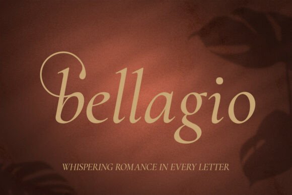 The Bellagio Typeface: Where Every Letter Whispers Romance